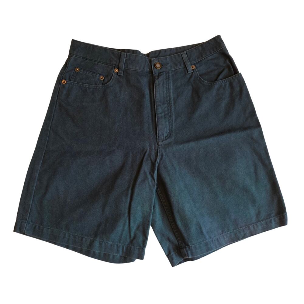 Vintage 90s Patagonia Forest Green Denim 5-Pocket Shorts Women's Size 14 RARE‎